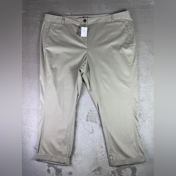 J. Jill Pants - J Jill Pants Womens Size 26W Khaki Chino‎ Pocket Straight Leg Ankle Trouser
